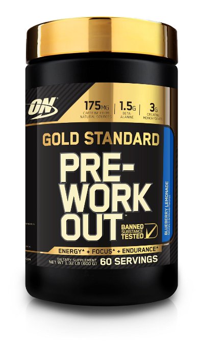 Optimum Nutrition Gold Standard Pre-workout, Blueberry Lemonade, 60 Servings, 1.58 pound