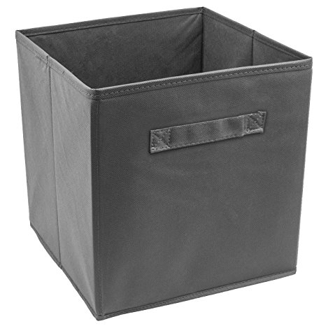 Sorbus Foldable Storage Cube Basket Bin (1 Pack, Grey)