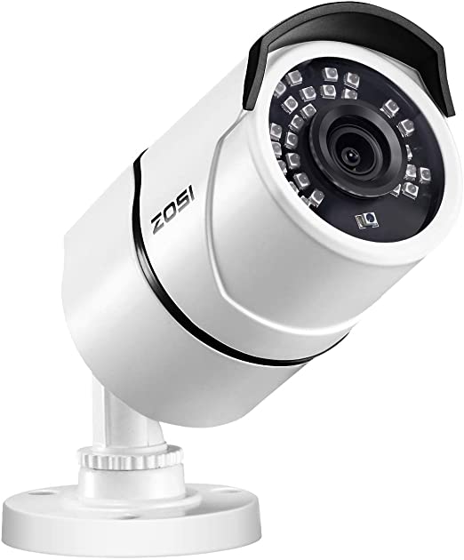 ZOSI 1080P 2.0MP POE Security IP Camera Waterproof Bullet Camera with 100ft Night Vision for Outdoor Indoor Power Over Ethernet Surveillance CCTV System