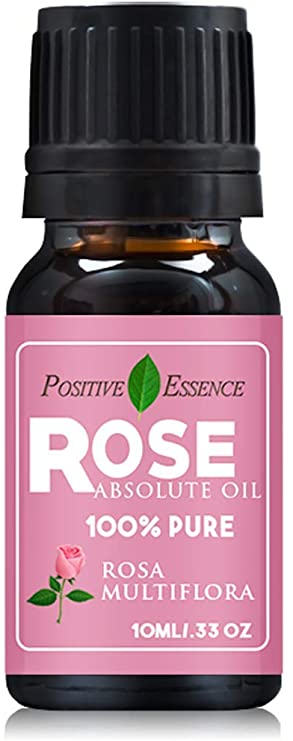 Rose Essential Oil, 100% Pure Rose Essence Oil, Undiluted, Rose Absolute Oil, Therapeutic Grade, 10ml .33 fl oz, Aromatherapy Oil