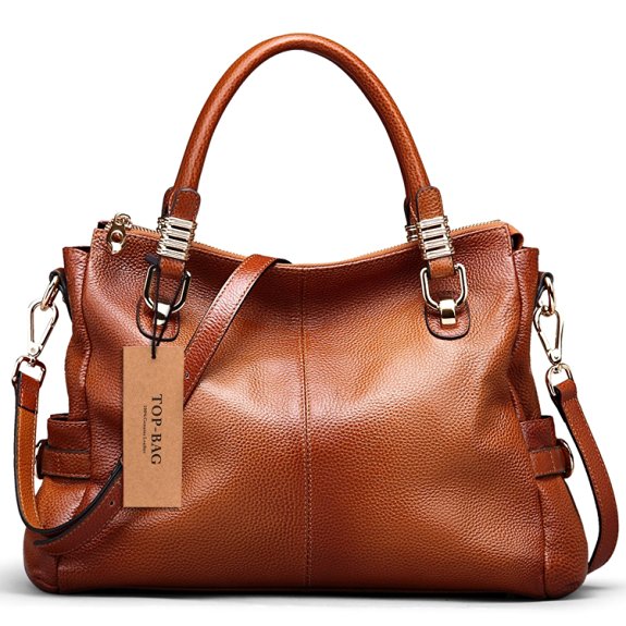 Jack&Chris Women's Genuine Leather Tote Shoulder Handbag, SF0951