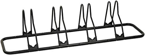 CyclingDeal 5 Bicycle Floor Type Parking Rack Stand - for Mountain and Road Bike Indoor Outdoor Nook Garage Storage