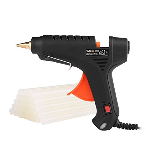 Tacklife GGO60AC 60w Classic Hot Glue Gun with 30 pcs Transparent Glue Sticks Flexible Trigger for DIY Small Craft and Quick Repairs in Home & Office