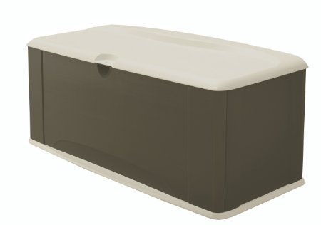 Rubbermaid 5E39 Extra Large Deck Box with Seat, Sandstone