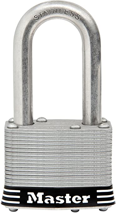 Master Lock Padlock, Laminated Stainless Steel Lock, 1-3/4 in. Wide, 1SSKADLF