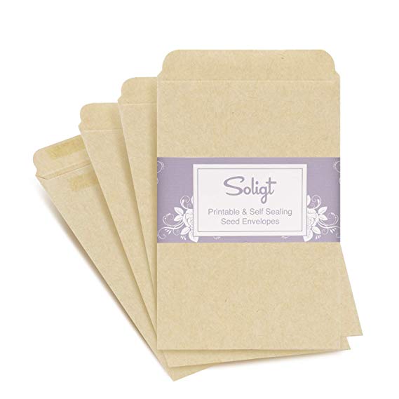 Self-Sealing, Printable Seed Packet Envelopes - 100 Counts, 3" x 4.5"