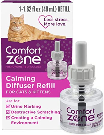 Comfort Zone Calming Diffuser Refill, 48 ml- 1 Refill, 30 Day Use 1 Pack, Clear