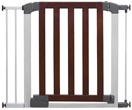 Munchkin Auto-Close Designer Safety Gate, Dark Wood