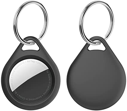 Protective Case for Airtags 2021,2PACK Airtags cases,Basic Leather Designed for AirTag,Leather Keychain Ring Protective Case Cover AirTags Holder (2021)