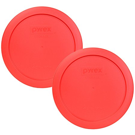 Pyrex 7201-PC Round 4 Cup Storage Lid for Glass Bowls (2, Red)