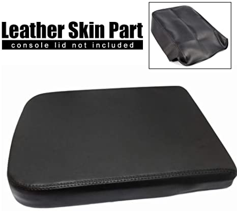 Speedmotor Leather Center Console Lid Armrest Cover Replacement Black Compatible with Dodge 2002-2008 Ram 1500 2500 3500