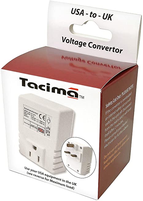 (Tacima) USA to UK Voltage Converter(110-120V upto 50VA &gt; UK 220-240V)