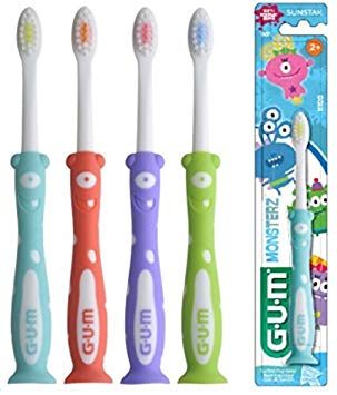 GUM Kids' Monsterz Toothbrush (3 Pack)