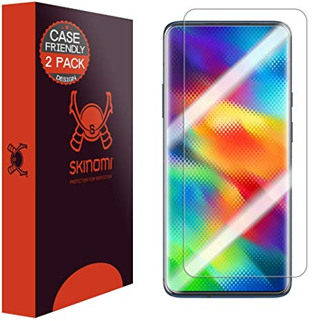 OnePlus 7 Pro Screen Protector (2-Pack) [Case Compatible], Skinomi TechSkin Full Coverage Screen Protector for OnePlus 7 Pro Clear HD Anti-Bubble Film