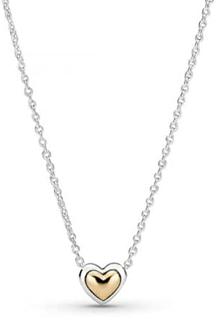 Domed Golden Heart Collier Necklace & Pendants