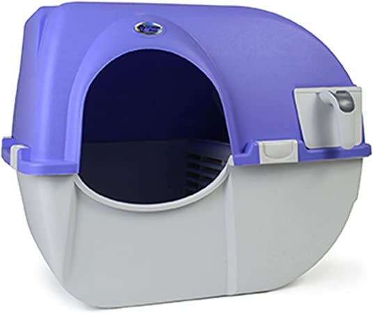 Omega Paw Roll 'n Clean Plastic Indoor Outdoor Automatic Self Cleaning Litter Box, Generation 5