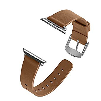 Apple Watch Band Series 2 Series 1, J&D [Classic Series] Genuine Leather Strap Wrist Band Replacement w/ Metal Clasp Adapter for Apple Watch 42mm Series 2 Series 1