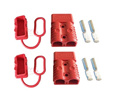 Dent-de-lion 175A Battery Connector Quick Connect Battery Modular Power Connectors Quick Disconnect (Red, 4 awg)