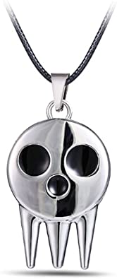 MANZHEN Antique Silver Tone Ghost Specter Pendant Soul Eater Necklace Hallowmas Gift