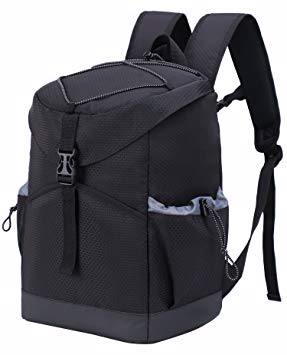 MIER Insulated Cooler Backpack Leakproof Soft Cooler for Lunch, Picnic, Hiking, Beach, Park, 24Can