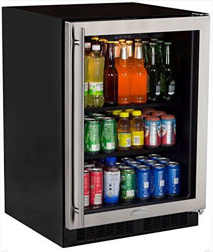 Marvel ML24BCG0RS Beverage Center, Glass Door, Right Hinge, 24-Inch, Stainless Steel