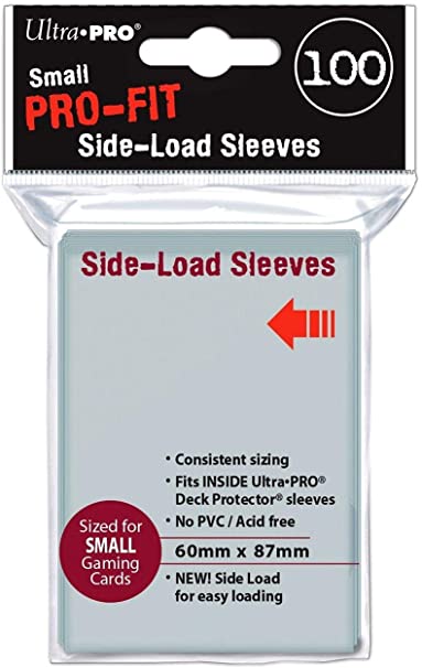 Ultra Pro UPR84650 Pro-Fit Small Size Side Load Deck Protector Sleeves 100 Pack