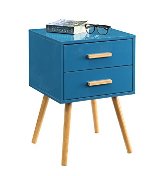 Convenience Concepts Oslo 2-Drawer End Table  Blue