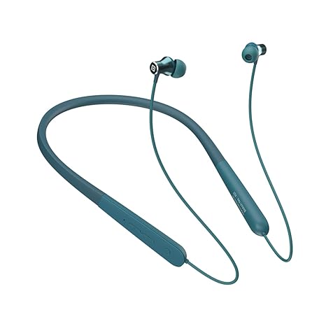 Portronics Harmonics X1 in Ear Wireless Bluetooth 5.0 Sports Headset with Superior Audio, 15 Hrs Playtime, in-Built Mic, Magnetic Earbuds, Type C Charging(Green)