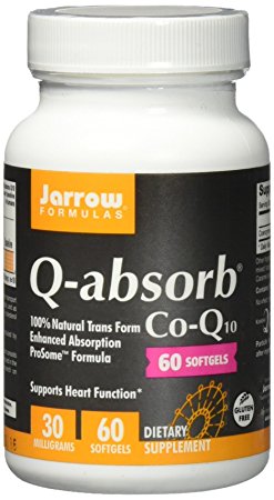 Jarrow Formulas Q-Absorb Coq10, Supports Heart Function, 30 mg, 60 Softgels