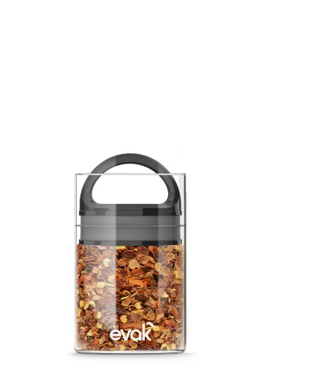Prepara EVAK Glass Food Storage Container with Black Gloss Handle Mini