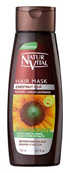 Colouring Hair Mask - Repairs and Colours - 300 Ml / Natural & Organic. (Chestnut Hair)