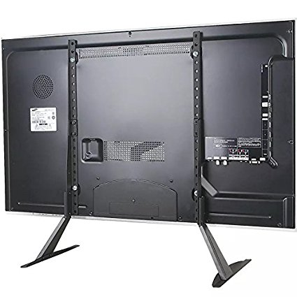 DURAMEX (TM) Universal LCD Flat Screen TV Table Top VESA Mount Stand Black | Base fits 22" to 65"