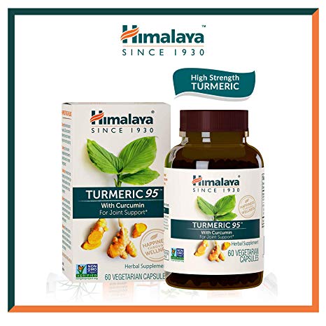 Himalaya High Strength Turmeric 95 with Cucurmin | for Joint Pain Relief & Antioxidant - 13,081mg Powder, 60 Vegan Caps (Turmeric)