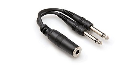 Hosa Technology YPP106 1/4-Inch TSF to Dual 1/4-Inch TS Y Cable
