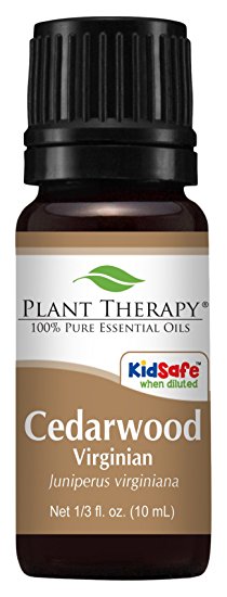 Plant Therapy Cedarwood Virginian Essential Oil  100% Pure, Undiluted, Therapeutic Grade  10 ml (1/3 oz)