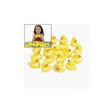 Fun Express OTC Plastic Weighted Carnival Ducks Matching Game, Pack of 20, Yellow