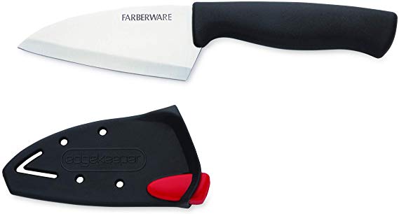 Farberware 5252820 EdgeKeeper Stainless Deba Knife, 3.5-Inch, Black