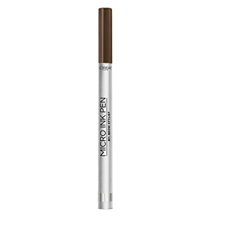 L'Oreal Paris Micro Ink Pen by Brow Stylist, Longwear Brow Tint, Hair-Like Effect, Up to 48HR Wear, Precision Comb Tip, Brunette, 0.033 fl. oz.