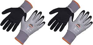 Ergodyne ProFlex 7501 Coated Waterproof Winter Work Gloves Gray, Medium, 1 Pair (Pack of 2)