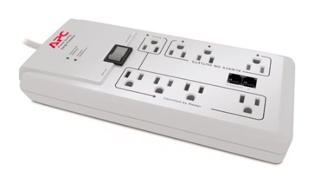 APC P8GT 8 Outlets 120V Power-Saving Home/Office SurgeArrest with Phone Protection