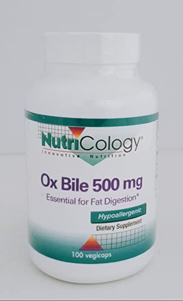 NutriCology Ox Bile - 500 mg - 100 Vegetarian Capsules