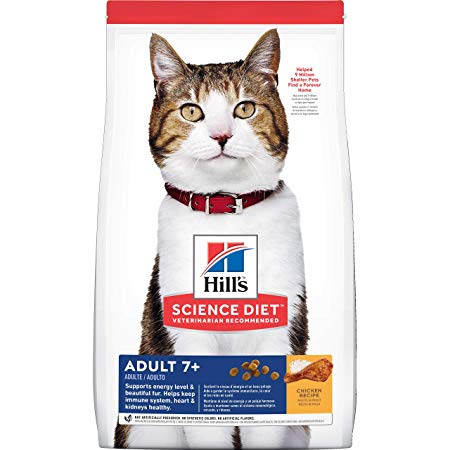 Hill'S Science Diet Senior Cat Food, Adult 7  Active Longevity Chicken Recipe Dry Cat Food, 4 Lb Bag