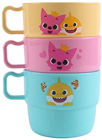 Pinkfong Baby Shark Cup with Handle-3P Family Plastic Cups (230ml)
