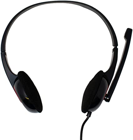 iChoose 3.5 mm Stereo Headphones with Mic, Ideal for PC/Laptop