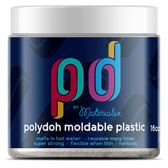 Polydoh moldable plastic 454g / 16oz (white/natural) [like polymorph friendly plastic plastimake]