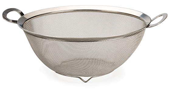 RSVP International Endurance Stainless Steel Mesh Colander, 4-Quart (MESH-4)