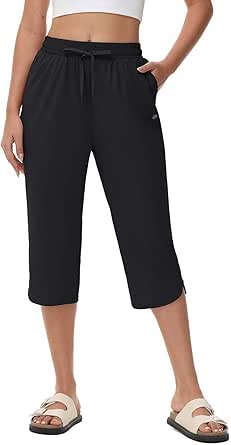 BALEAF Women's 2024 18" Swim Capris Regular Fit Quick Dry Swimming Pants Cropped Beach Pants UPF50  with Pockets