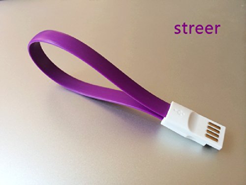 streer®Lightning to USB Data and Charging Cable (8 inches long) Built-in Magnet for Apple iPhone5/5c/5s/6/6plus,iPad Air, iPad Mini, iPod Touch (1FT white) (purple)