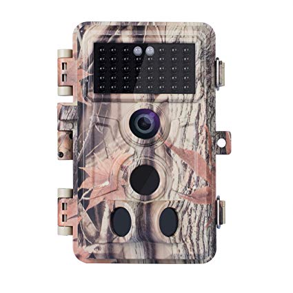 BlazeVideo 16MP 1080P Video No Glow Infrared Game Trail Hunting Camera IP66 Waterproof Scouting Wildlife with 2-PIR 0.2S Trigger Motion Activated 940nm IR LED 65ft Night Vision Photo & Video Model