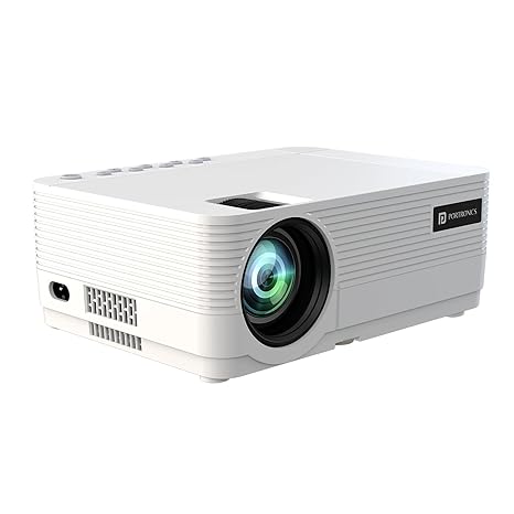 Portronics Beem 420 LED Projector with 3200 Lumens, 1080p Full HD Native, Upto 250 Inches Display, Android/iOS Screen Mirroring, 5 Watt Speaker (White)